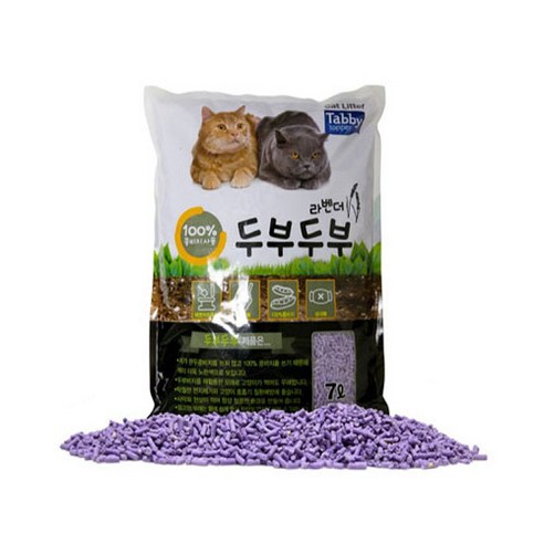   테비토퍼 두부두부 고양이 모래 라벤더, 1개, 7L