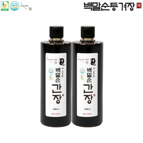 진한 콩의 향과 감칠맛이 좋은 프리미엄 간장 420ml, 2개