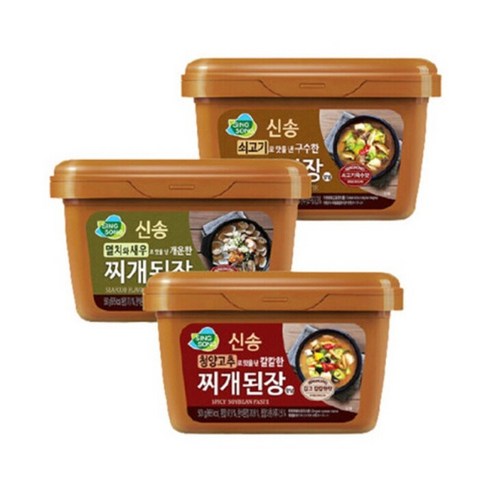 신송멸치+쇠고기+청양 찌개된장-500G(1+1+1)총3팩, 3개, 500g