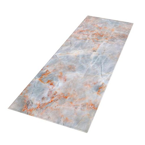 베란다 거실 용 미끄럼 방지 내부 주방 카펫 바닥 매트 대리석 돌 패턴, 폴리에스터, D 60x180cm