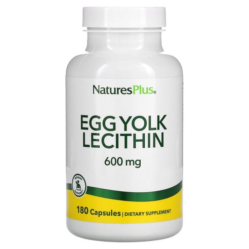 네이처스플러스 글루텐 프리 에그 요크 레시틴 600mg 베지테리안 캡슐, 90정, 1개