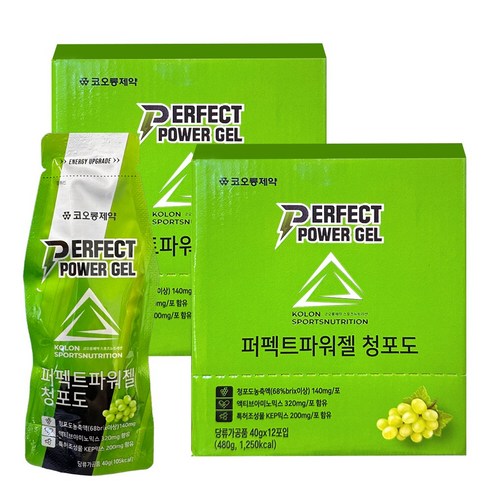 코오롱 퍼펙트 파워젤 에너지젤 청포도, 2박스