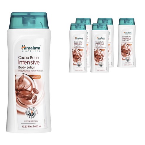 히말라야 코코아 버터 인텐시브 바디 로션 극건성 피부용, 6개, 400ml