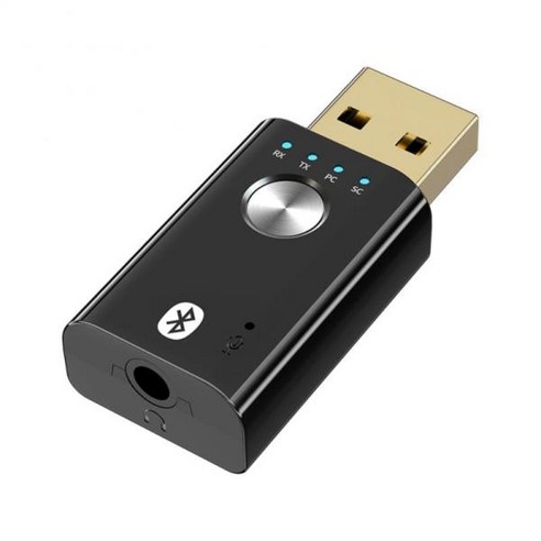 AUX 블루투스 무선 USB 5.0 어댑터 BT 오디오 리시버 송신기 자동차 TV 스피커 스테레오 4 in 1 3.5mm 잭, 1개