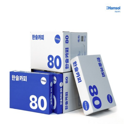 한솔카피 복사용지 80g, A4 (2500개), 2500매