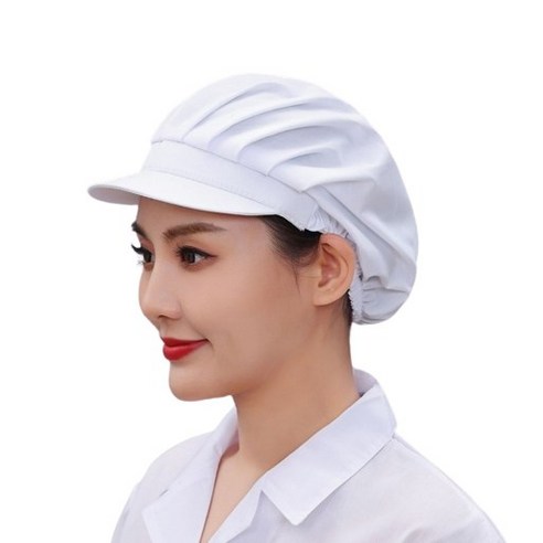 어리플 주방 위생 모자 3P, 전체 면, 화이트, 3개