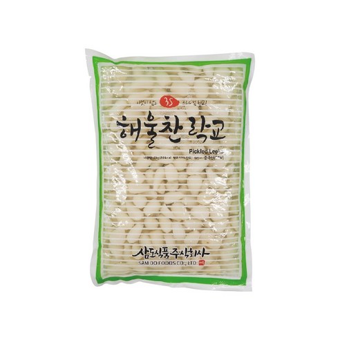 삼도식품 해울찬파우치락교 1kg(봉)X10ea(1박스)*무료배송 / 해울락교 해울파우치락교 해울찬봉지락교 락교파우치 봉지락교 파우치락교 락교 초밥락교 소포장락교 아삭한락교, 10개, 1kg