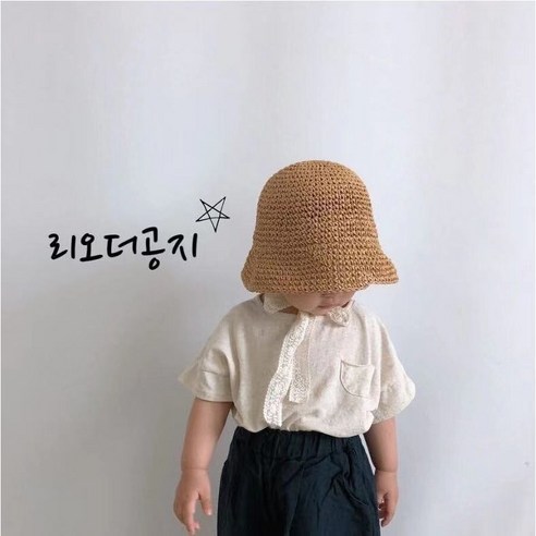 아이의 여름을 책임지는 스타일리시한 자외선 차단, [백백이나라] 아동용 밀짚모자