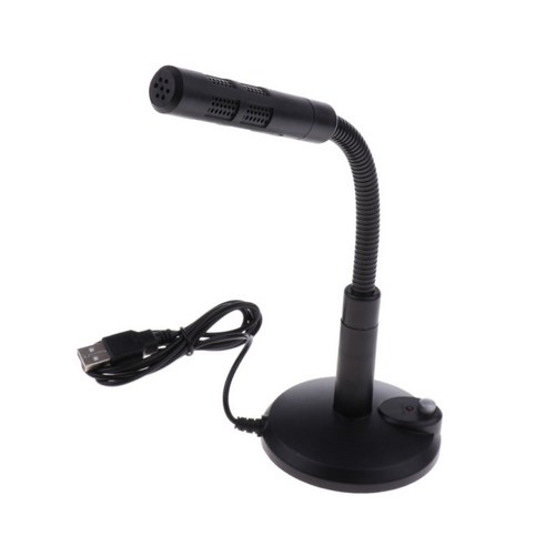 PC 노트북 컴퓨터용 USB 삼각대 데스크탑 스튜디오 마이크, 250x75x75mm, 블랙, 설명