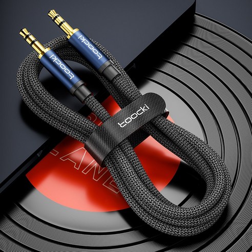 Toocki 3.5mm 3극 AUX 스테레오 케이블, 2m, 불루, AUX 케이블
