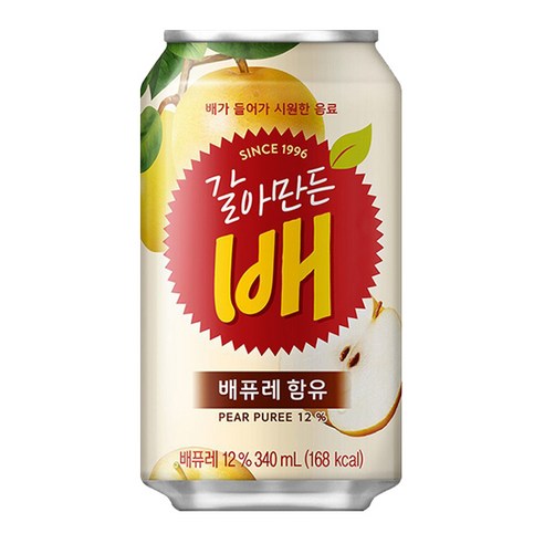 해태htb 갈아만든 배, 340ml, 72개