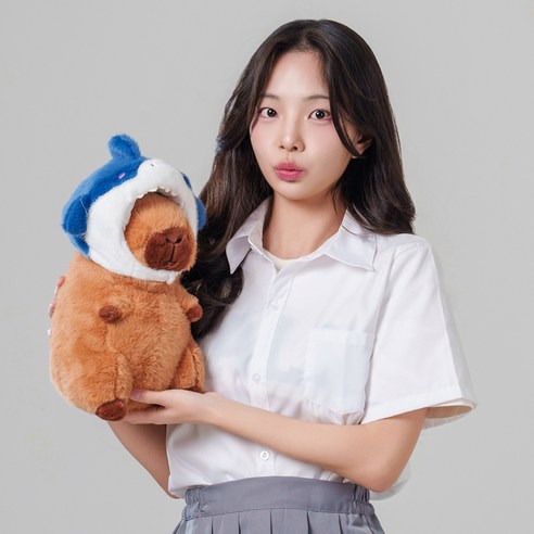 말랑마쥬 귀여움주의 애착인형 동물 캐릭터 카피바라 베어 선물 쿠션 바디필로우, 죠스_카피바라