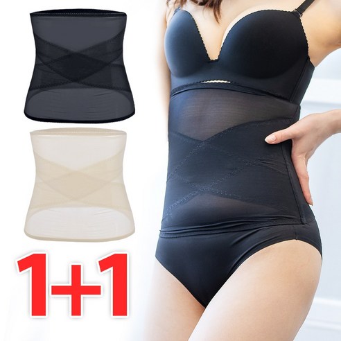 마이폭스 메쉬 복대 니퍼 1+1 2장 망사 산후 압박 몸매보정 하이웨스트 개미허리 다이어트 흉곽 코르셋 뱃살 똥배 교정 보정속옷