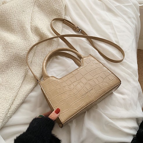 KORELAN 패셔니스타 가방 악어무늬 체인 스퀘어 가방 2021년 트렌디 미니 핸드백 숄더 숄더 숄더