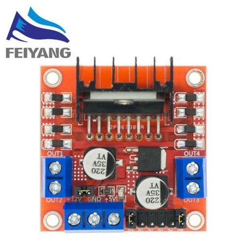 L298 Arduino 스테퍼 모터 스마트 카 로봇용 듀얼 H 브리지 DC 드라이브 컨트롤러 보드 모듈 L298N, [01] L298N Module, 1개