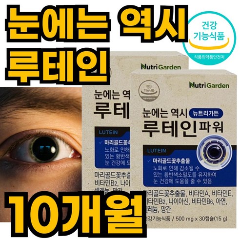 [BBL]뉴트리 루테인 식약처 인증 마리골드 꽃 추출물 비타민A 파워 500mg 청소년 고등학생 수험생 대학생 직장인 노년 중년 노안 눈 노인 부모님 온가족, 60정, 5세트