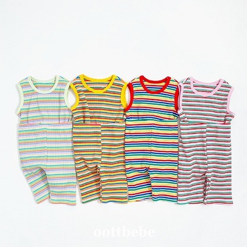 여름날의 꿈을 담은 무지개, 오뜨베베 유아 썸머 실내복 상하세트 오뜨베베실내복