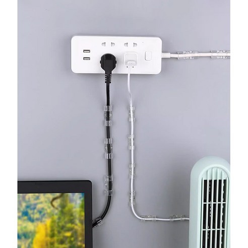 선 정리 클립 대형 16P 소형 20P 홀더 6P 벨크로 찍찍이 5M 2P 전선 고정 소품 밸크로 케이블 타이 테이프, R99592I(4종 풀세트, 1개