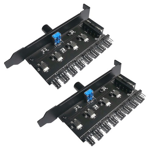 AFBEST PCI 팬 속도 컨트롤러 단일 제어 IDE 인터페이스 허브 컴퓨터 온도 방열 스위치, 블랙 & 블루