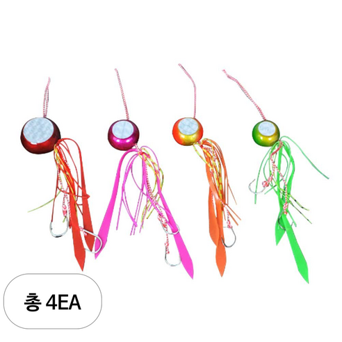 유동식 프리헤드 타이라바 루어, 랜덤발송, 50g, 4개