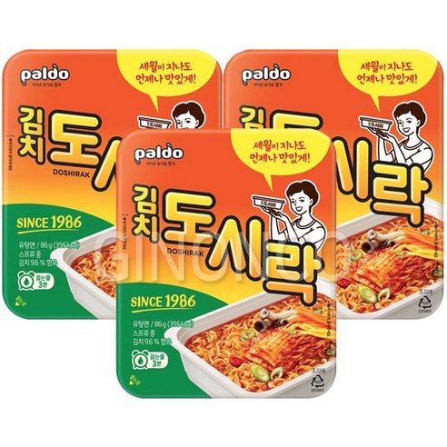 [향기좋은날] 팔도 김치 도시락 86g / 컵라면 사발면, 6개