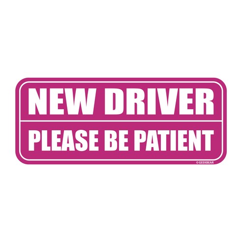 긱베어 뉴드라이버 자석 초보운전 newdriver 초보운전 심플 자석 큰사이즈, 6. 핑크, 1개
