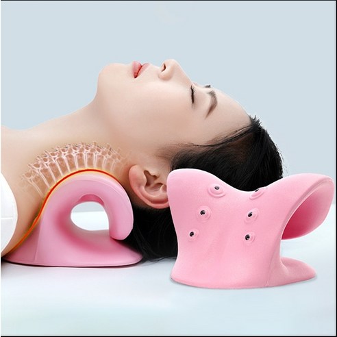 FOOI 넥 스트레쳐 목 스트레칭 거북목 일자목 교정 빠른배송, 1개, 2.0v-핑크
