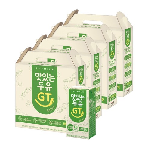 맛있는두유GT 담백한 맛, 190ml, 64개