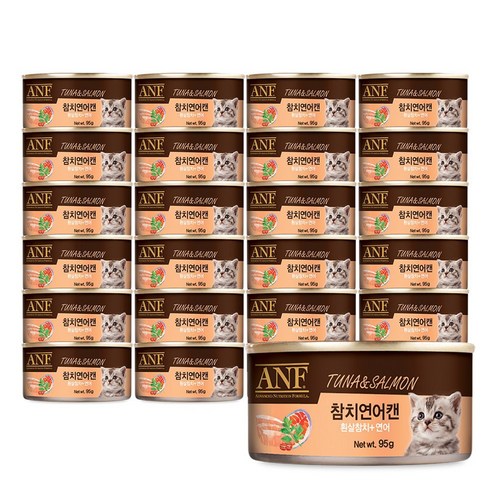 ANF 캔 고양이 간식 참치연어 95g x 24개