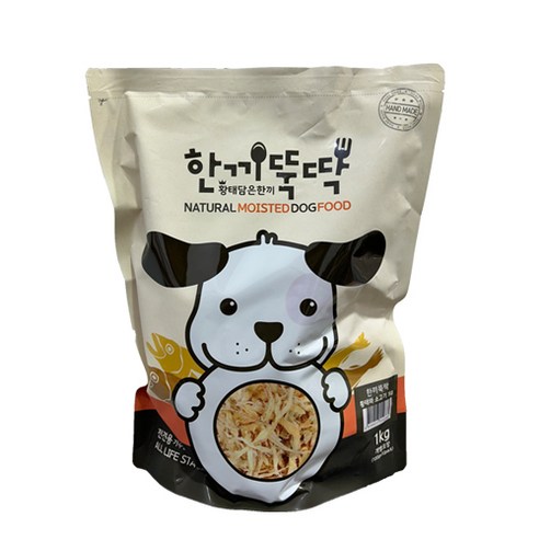 한끼뚝딱 황태와 소고기 반려동물 습식사료, 1kg, 1개