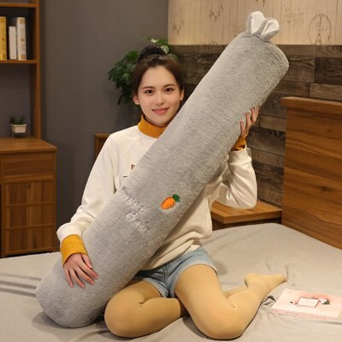 만화 긴 수면 지원 베개 임신 바디 목 베개 베개 침대 베개 경추 베개 쿠션 봉제 선물, 90cm, Color D