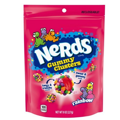 [미국직배송]너드 구미 클러스터 젤리 226g Nerds Gummy Clusters Candy 8oz, 1개