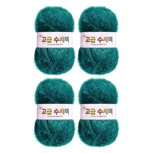 울클럽 별꽃수세미 DIY 고급수세미실 80g 4볼세트 + 동영상제공, 145토파즈