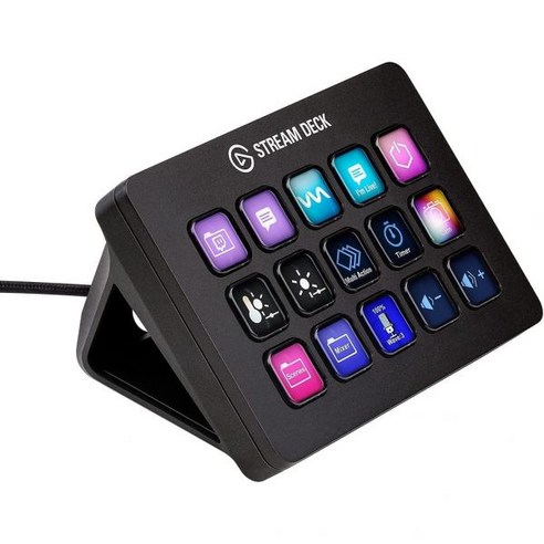 Elgato Stream Deck MK.2 – Studio Controller 15개의 매크로 키 OBS Twitch YouTube 등과 같은 앱 및 소프트웨어의 트리거