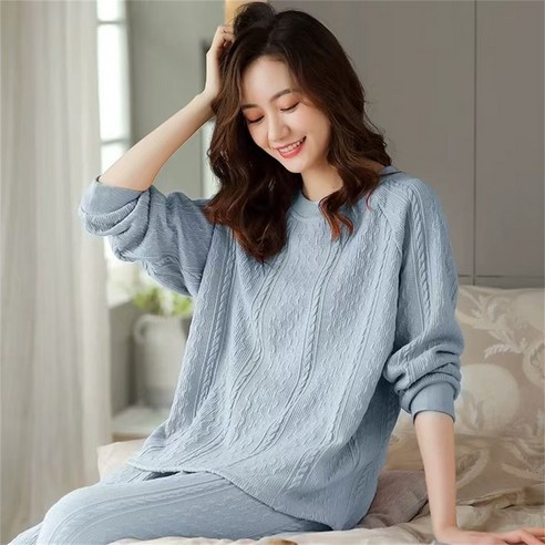 [오르시떼잠옷] 오늘의 핫딜, 견고하고 편안한 잠옷, 루스리더 여성 순면 긴팔 고급 잠옷 세트 EN24 | 단독 할인 정보