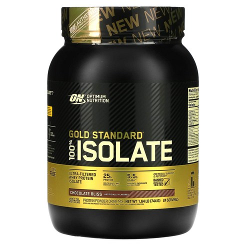 옵티멈뉴트리션 Gold Standard 100% 아이솔레이트 초콜릿 블리스 744g(1.64lb), 1개, 744g