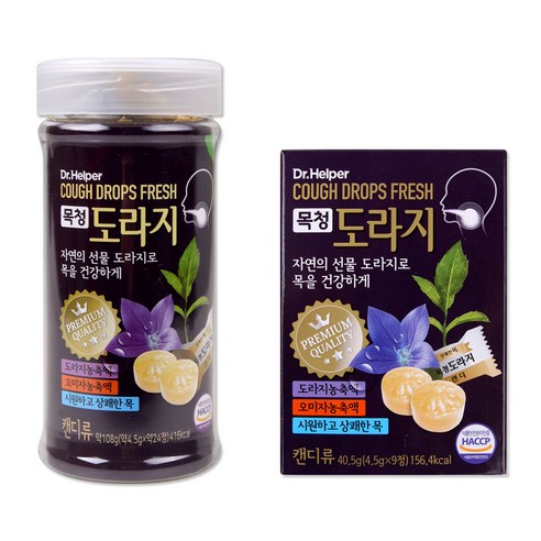 해호 닥터헬퍼 목청 도라지 목캔디 24정(108g)+9정(40.5g), 148.5g, 1세트