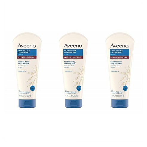 Aveeno 아비노 스킨 릴리프 오버나이트 크림 207g x 4개 묶음 Aveeno 아비노 스킨 릴리프 오버나이트 크림 207g x 4개 묶음