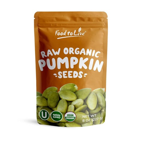 8 Ounce (Pack of 1) Sprouted Organic Sprouted Pumpkin Seeds 8 Ounces – Non-GMO Raw Kernels No, 1개