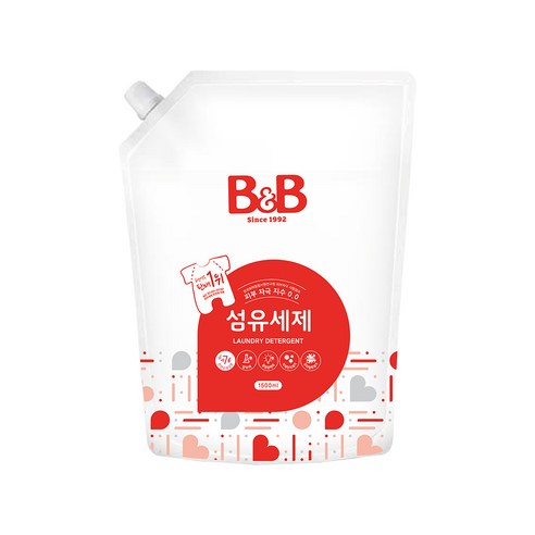   비앤비 섬유세제 리필, 1.5L, 1개