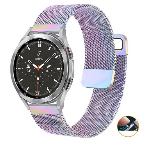 삼성 갤럭시 와치 4 클래식 46mm 42mm 스트랩 Galaxy Watch 4 44mm 40mm 금속 스테인레스 스틸 자기 흡입 손목 밴드 20mm 22mm 시계줄, #1