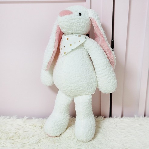 롱이토끼애착인형 신생아 아기 국민 출산선물, 롱이36cm 연핑크, 선택안함