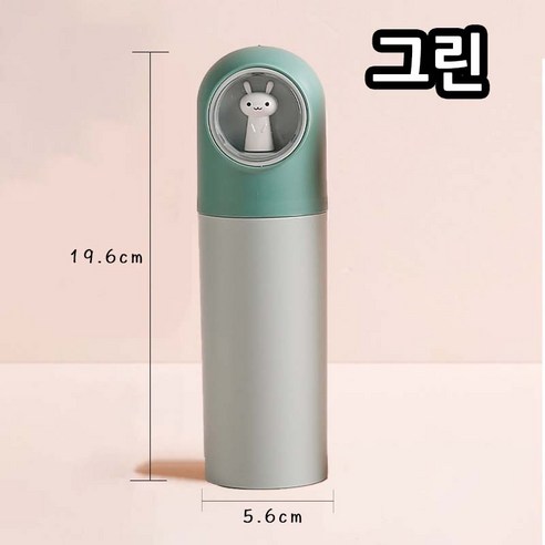 치트몰 토끼 여행용 치약 칫솔 케이스, 2개, 그린