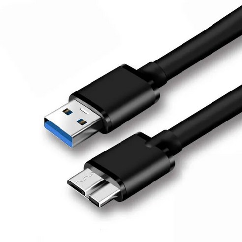 USB 3.0 케이블 고속 A 마이크로 B 데이터 동기화 외장 하드 드라이브 디스크 HDD 호환 삼성 S5 노트3, [01] 0.5m, [01] Black