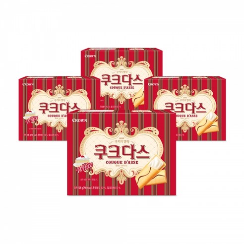 크라운 쿠크다스 화이트, 128g, 4개