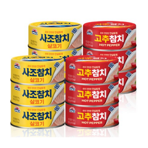 사조참치 안심따개 살코기 100g*3+ 고추 참치 100g*3, 2세트