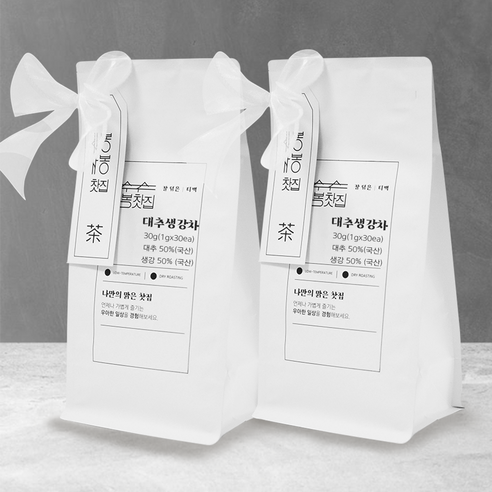 봉봉찻집 대추생강차 삼각티백, 2개, 1g, 30개입