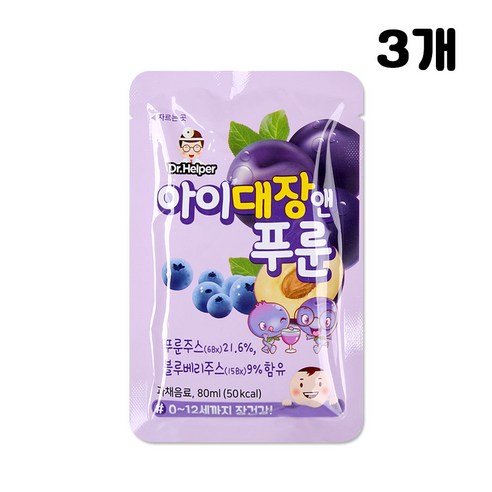 닥터헬퍼 아이대장앤 푸룬 주스 80ml, 3세트, 240ml