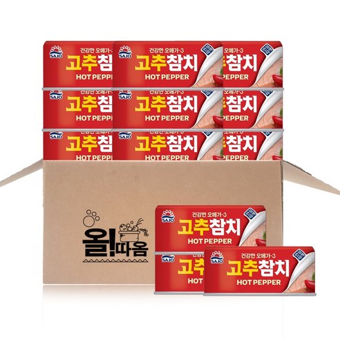 사조 고추참치 안심따개, 150g, 12개