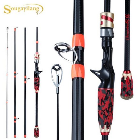 다운샷로드 Sougayilang18m 21m 루어 낚싯대 휴대용 4 섹션 초경량 핸들 스피닝 여행, 2.1-spinning rod